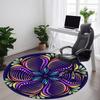 1pc Colorful Floral Mandala Carpet, Round Non Slip Durable Large Size Office Carpet, Suitable for Office