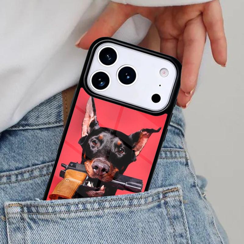 Dachshund Doberman Dog Phone Case for iPhone 16e 15 14 13 12 17 Pro Max Plus Air 17pro Cover Coque