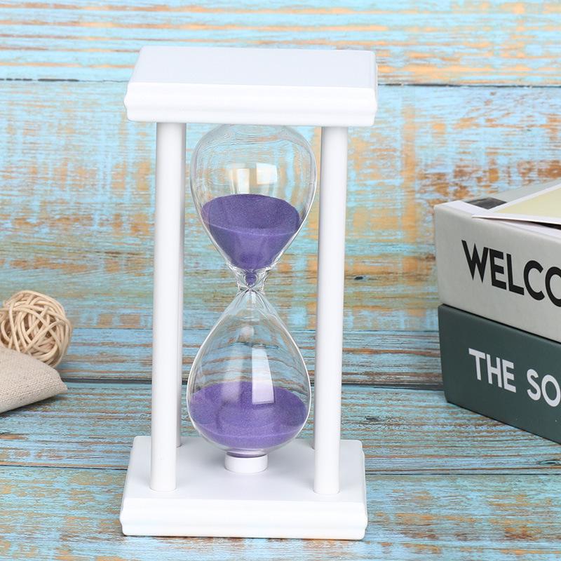Clessidra in Legno Multicolore: Timer da 5/15/30 Minuti per Lavarsi i Denti dei Bambini e Decorazioni Creative