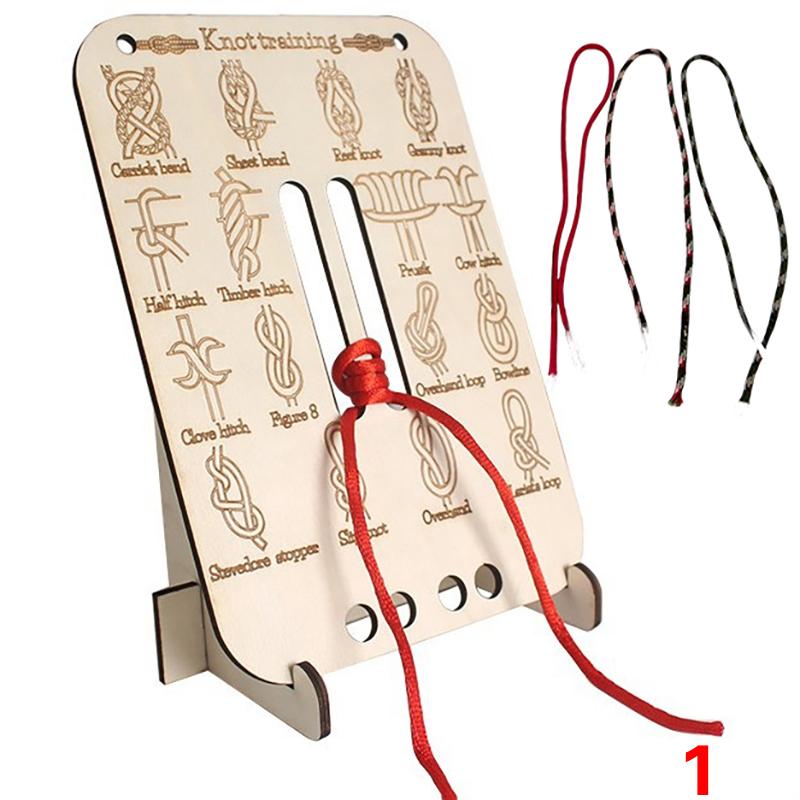 

Учебная доска для вязания узлов Многофункциональная Прочная Портативная Набор для практики вязания узлов из паракорда Для выживания на открытом воздухе Морские навыки