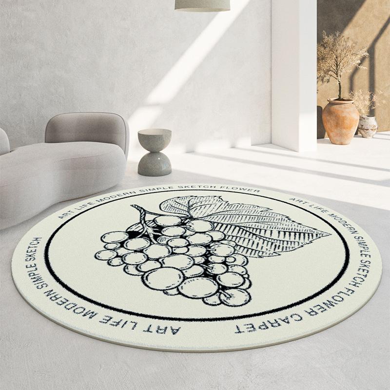 Soft Round Imitation Cashmere Carpets Modern Decoration Living Room Sofas Rugs Simple Home Bedroom Carpet Large Area Lounge Rug