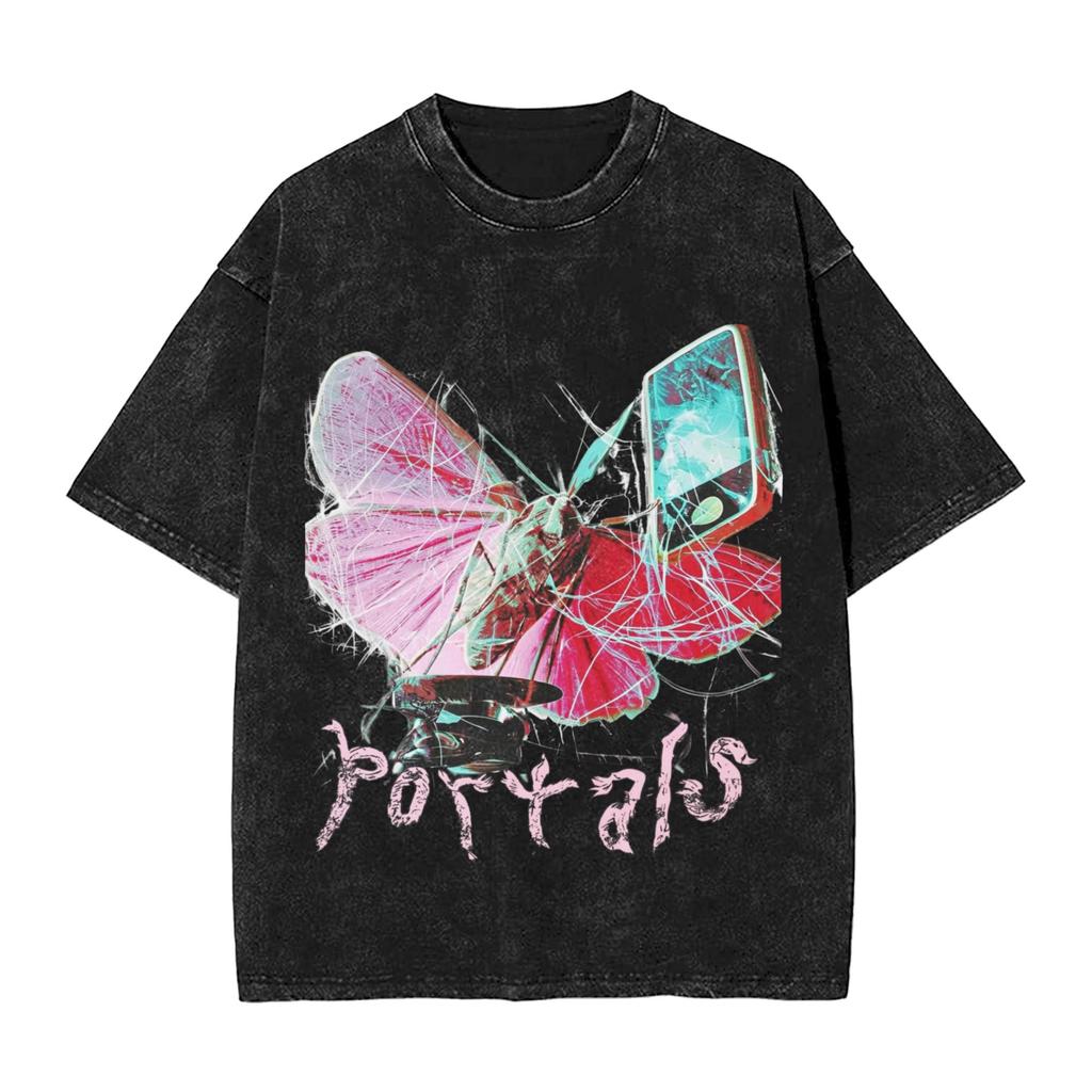 Streetwear Washed Tshirt Melanie Martinezs Loose Tshirts Hippie Tshirt For Man Beach Aesthetic Pattern Tees