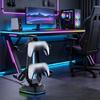 Controller Headset Stand Featuring Type C Charging Port and Adjustable LED Effects for Organized Gaming Setups