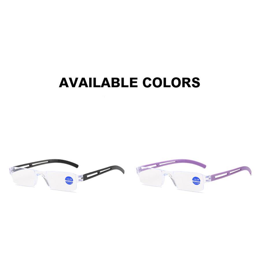 New Fashionable Anti Blue Light Reading Glasses for Men Casual Frameless Corrective eyewear for Women Classic Long-Distance Prescription eyeglass