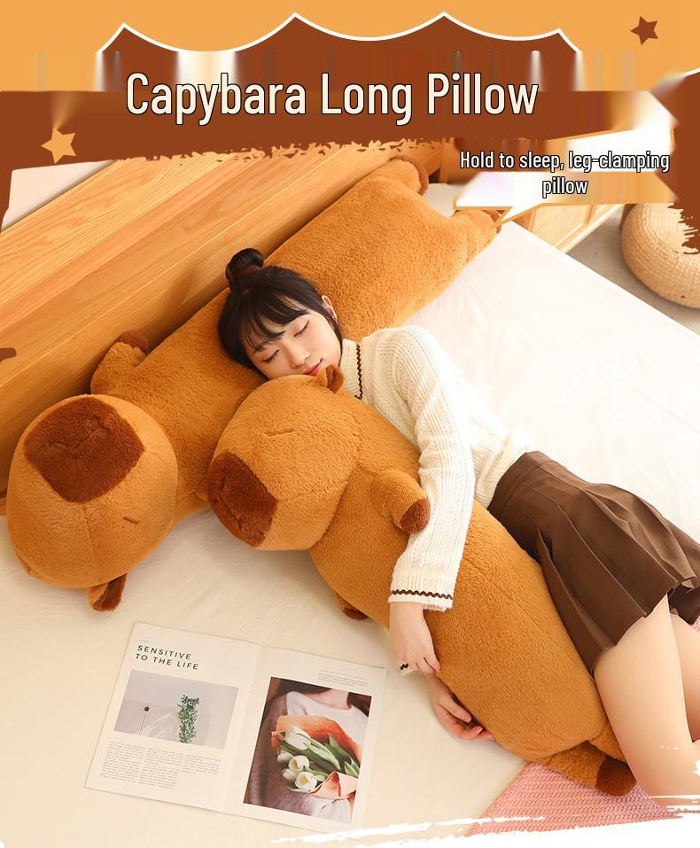 Large Capybara Plush Pillow - Perfect Bedtime Companion Gift for Girls