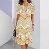 Vacation Short Sleeve T-Shirt Dress Women 3D Print Loose Plus Size Beach Dresses