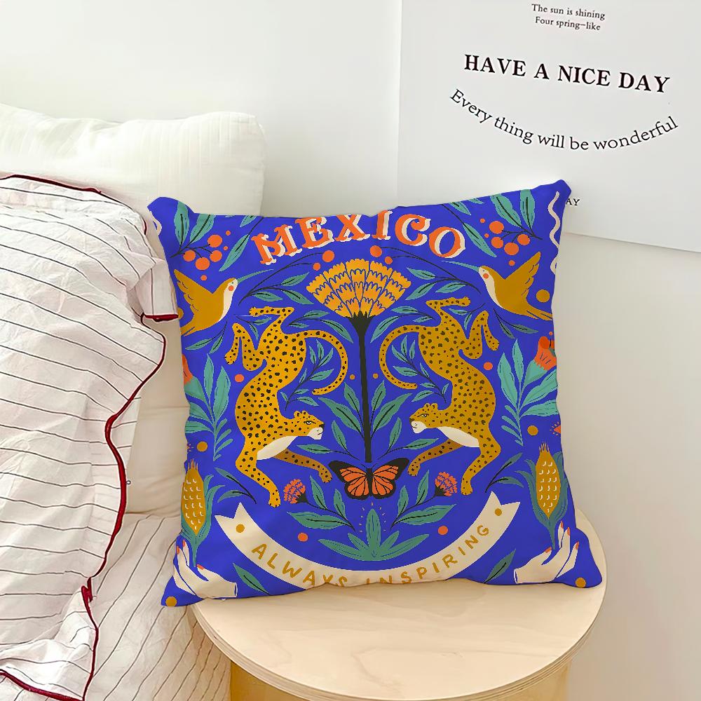 Mode Leopard Kunst Tiger Symmetrie Kissenbezug Bequem weich Kissenbezug für Sofa Wohnzimmer Heimdekor Schutzhüllen