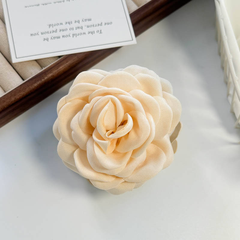 Fabric Wers Large Claws Women's New Sweet Shark Clip French Wer Haripins Elegant Hair Accessories Solid Color