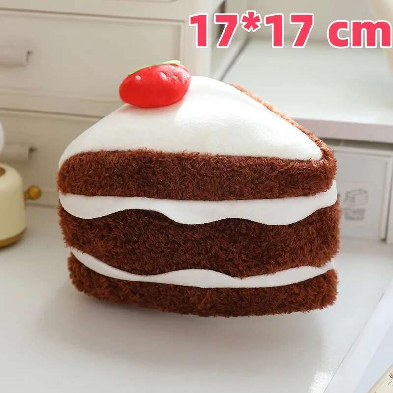 Mini Cartoon Dessert Plush Toys Soft Fluffy Cake Toast Cookie Toys Lovely Desktop Decor Lovely Photo Props Sweet Gift To Girls