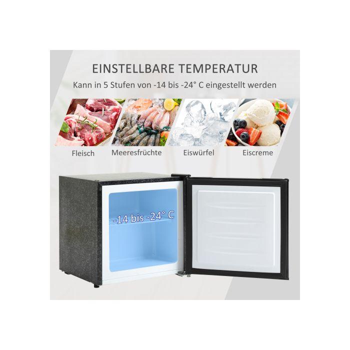 Mini congélateur - HOMCOM - 35 Litres - 161 Watts - 5 niveaux de température - -14 à -24°C