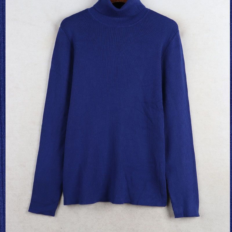 Autumn and Winter New Arrival Export European and American plus Size Women's Clothes Turtleneck Long Sleeves Knitwear Bottoming Sweater Inner Wear