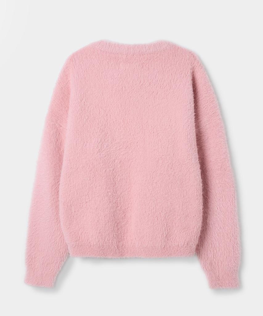 Yujen Soft Hairy Round Knit_Pink