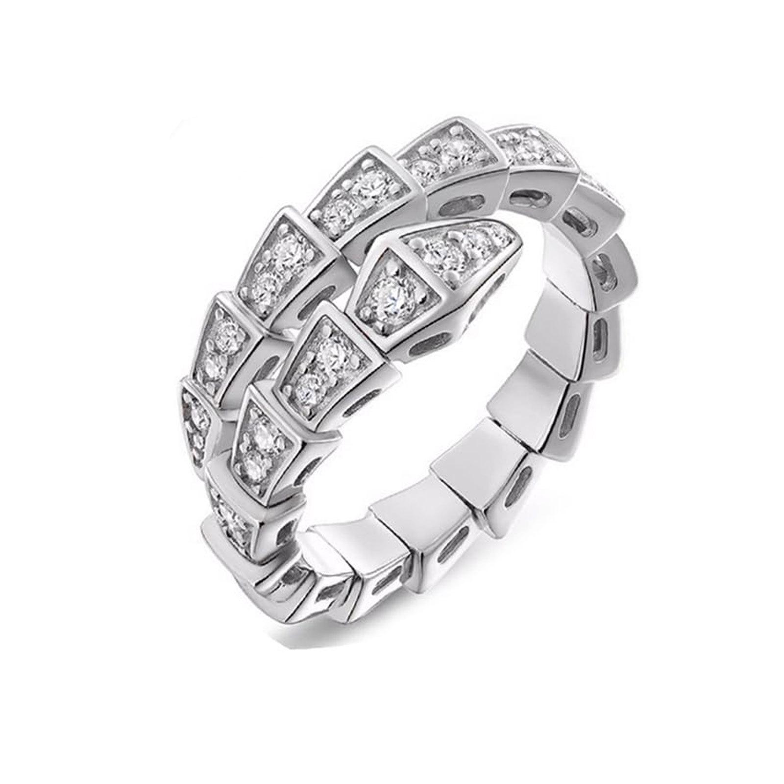 

Роскошный женский браслет из циркония в виде змеи