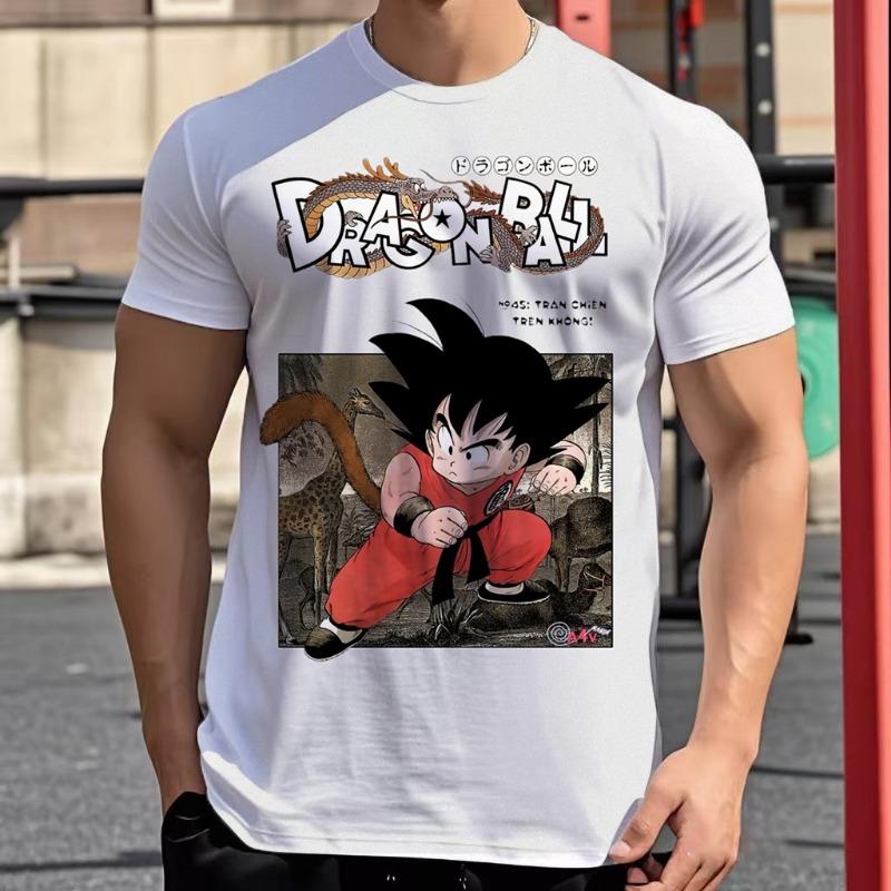 2025 New Fashion Dragon Ball 3D T-shirt Summer Short Sleeve O-Neck Goku Vegeta Men's Casual Shirt Boys'