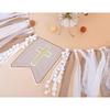 God Bless Cross High Chair Banner,Baptism Party Decorations,First Holy Communion Ribbon Banner,Boys Girls Baptism Party Highchair Banner,Garland