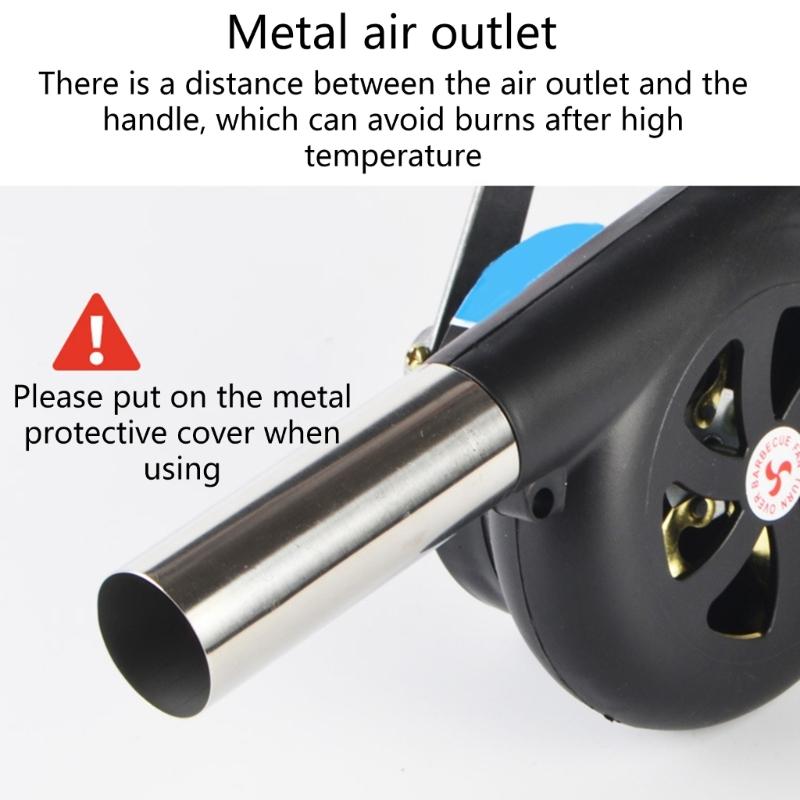 Manual Air Blower Hand Crank BBQ Fan Outdoor Camping Grills Accessories Tools