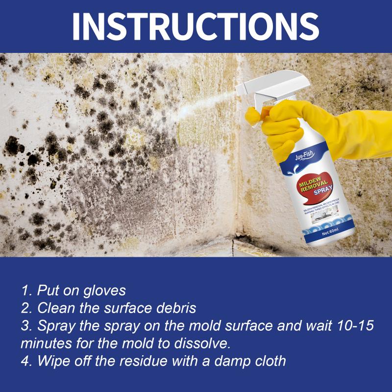 Mold Remover Kit: Multi-Functional Mold And Stain Remover Spray For Cleaning Bathroom Tiles, Walls, And Ceilings.
