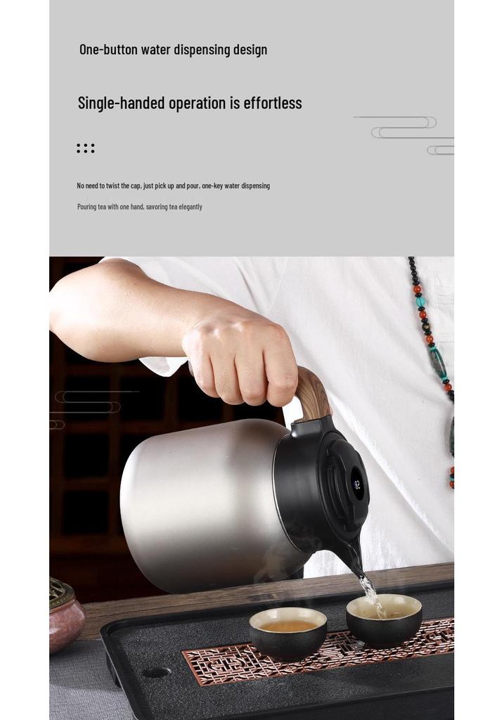 316 Stainless Steel Portable Insulated Teapot with Titanium Plating and Tea-Water Separation, Large Capacity for Stewing