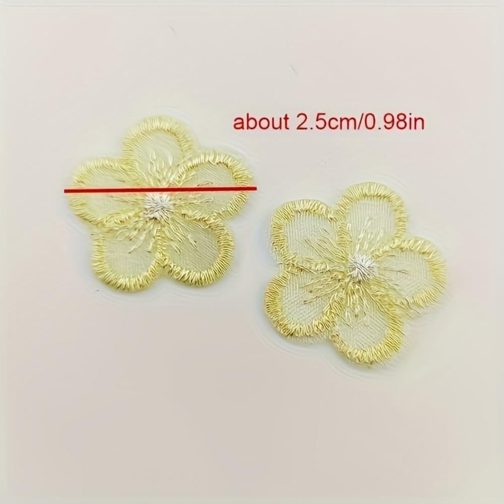 10 Pieces Vibrant Lace Floral Embroidered Patch, Mixed Colors, 1 Inch - Delicate Floral Applique .