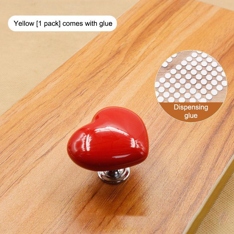 1/2Pcs Colorful Heart Shaped Toilet Press Button Water Tank Push Switch Nail Art Assistant Cabinet Door Drawer Handle