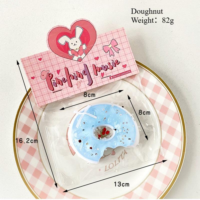 Squishy Cat Paw Waffle Doughnut Stress Relief Toy, Soft Squeeze Sensory Fidget Toy for Adults Kids, ASMR Fun Party Gift