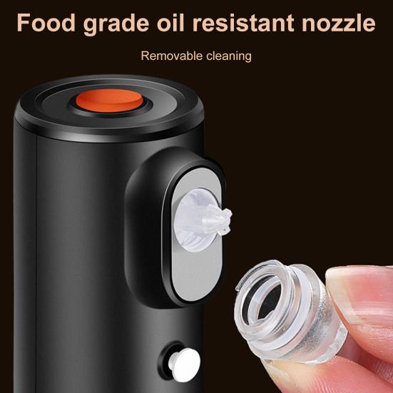 Spruzzatore elettrico per burro 200 ml/7,03 oz spruzzo continuo con controllo delle porzioni spruzzatore e distributore di olio accessori per utensili da cucina per friggitrice ad aria