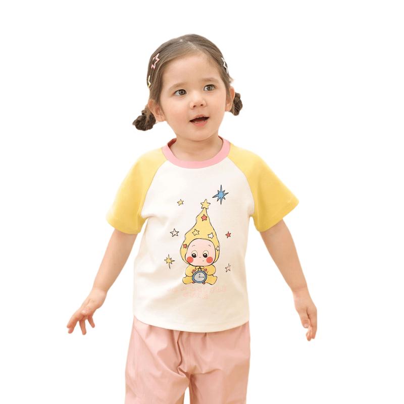 LUSON Girl Baby Short Sleeve Cartoon T-Shirt