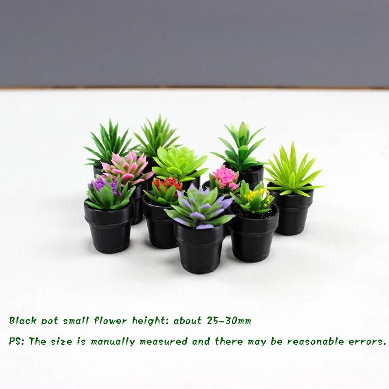Mini Model Flower Pot Miniature VasePlant Potted ModeldiyGreen Plant Sand Table House Layout Decoration Model