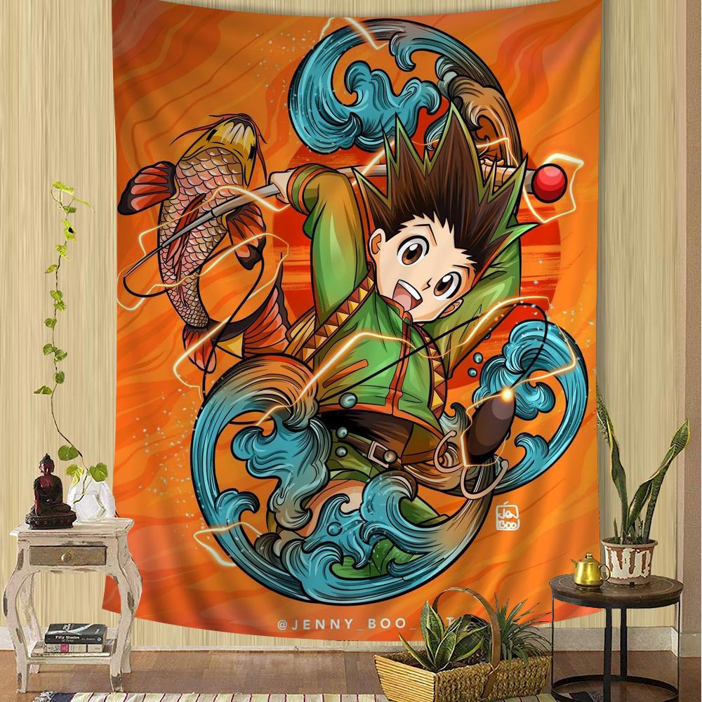 Anime HUNTER x HUNTER Gon Zoldyck Hisoka Arazzo da Parete Fai da Te per Soggiorno Casa Dormitorio Decorazioni Murali