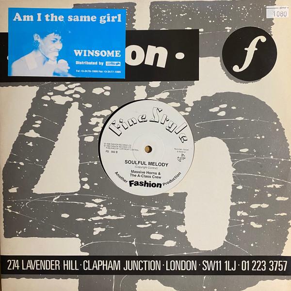 

12inch Record WINSOME - Am I The Same Girl FS002 Fine Style 1986 UK Reggae, Ska & Dub Used