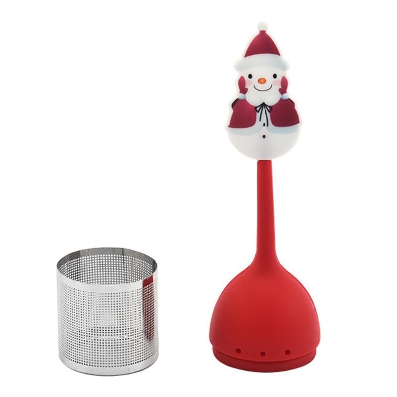 Silicone Tea Infuser Tea Filter Christmas Series Tea Strainers Reusable Tea Infuser Tea Strainer 6 Styles for Kitchen