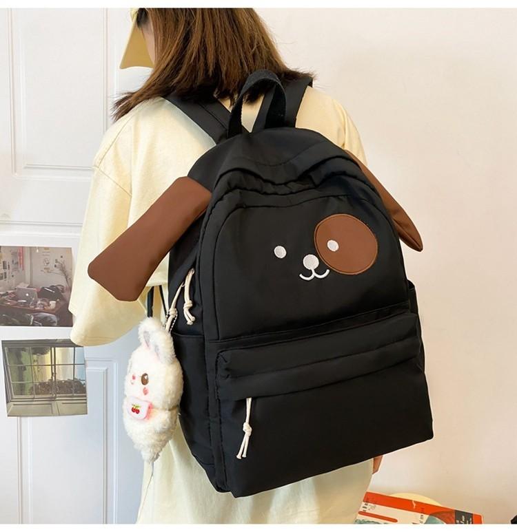 2023 New Cute Funny Dog Backpack Cartoon School Bag Nylon Water-resistant Backpack Girls 3-4 Grade