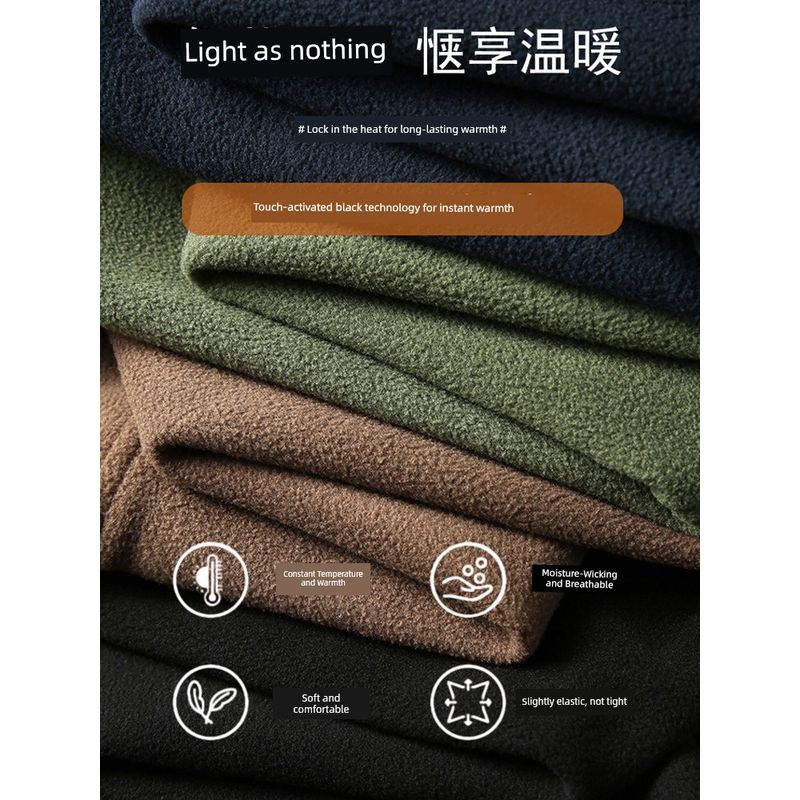 Outdoor Sports Warm Double-Sided Fleece Stand-Up Collar Fleece Jacket Men's Autumn and Winter Style Fleece Sweatshirt Export Men's Jacket