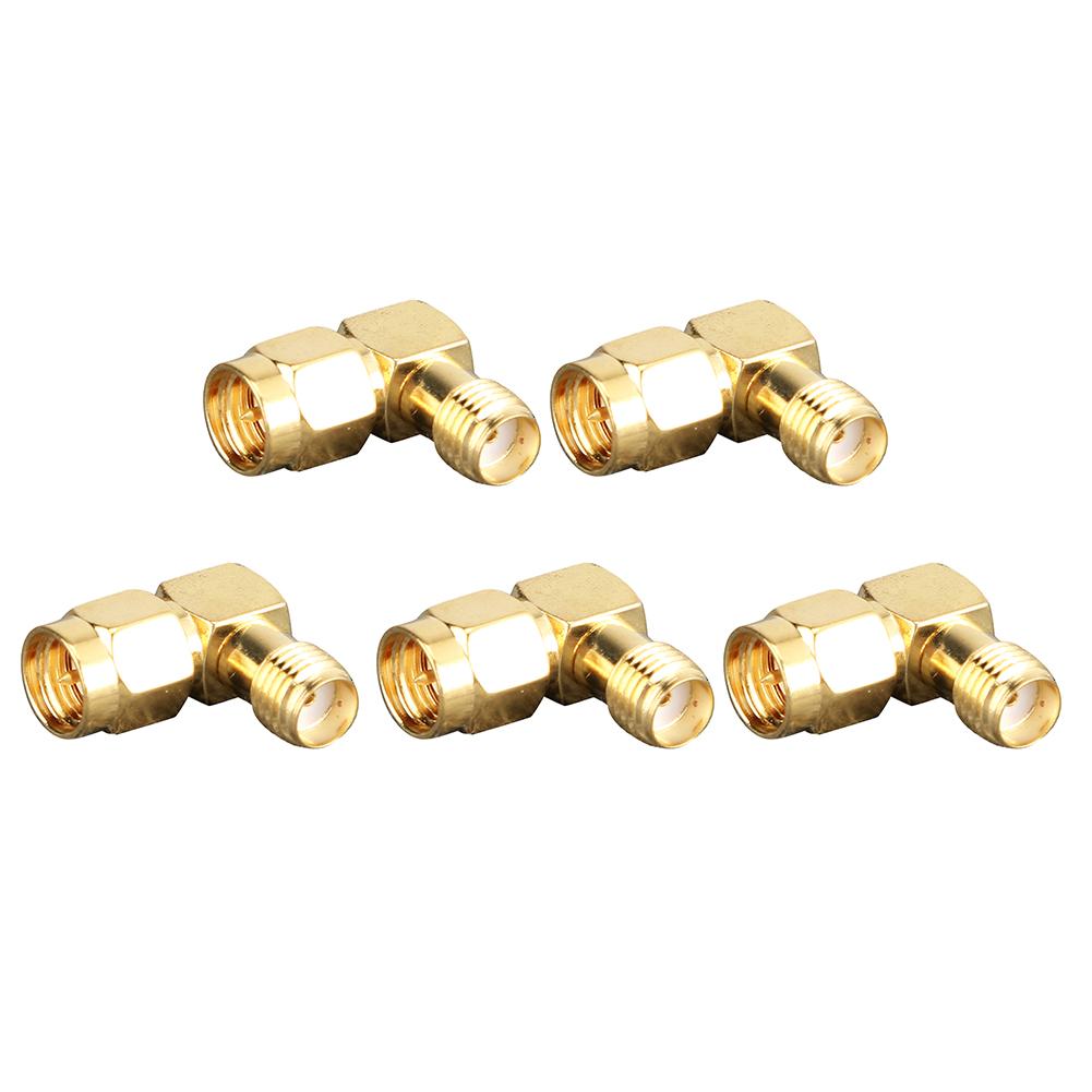 5pcs SMA J Male To SMA K Female Right Angle Bend Adapter Connector Converter