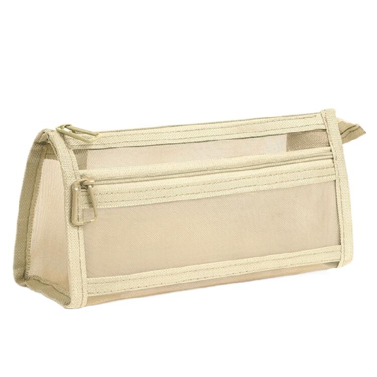 Double Layers Mesh Pencil Bag Large Capacity Pencil Case Pen Case Mesh Bag Clear Pen Bag Pencil Organisers