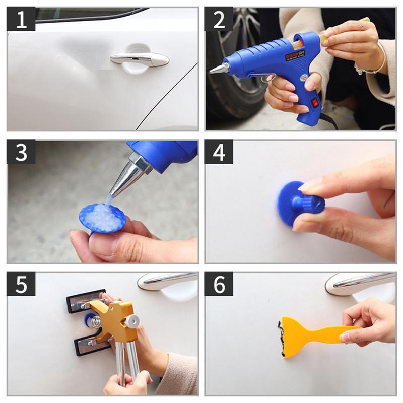 Professioneller Dellenabzieher fürs Auto, lackierfreies Dellenentfernen, Reparaturset mit Saugnapf, Werkzeug-Sets zur Dellenentfernung fürs Auto, Autowerkstätten