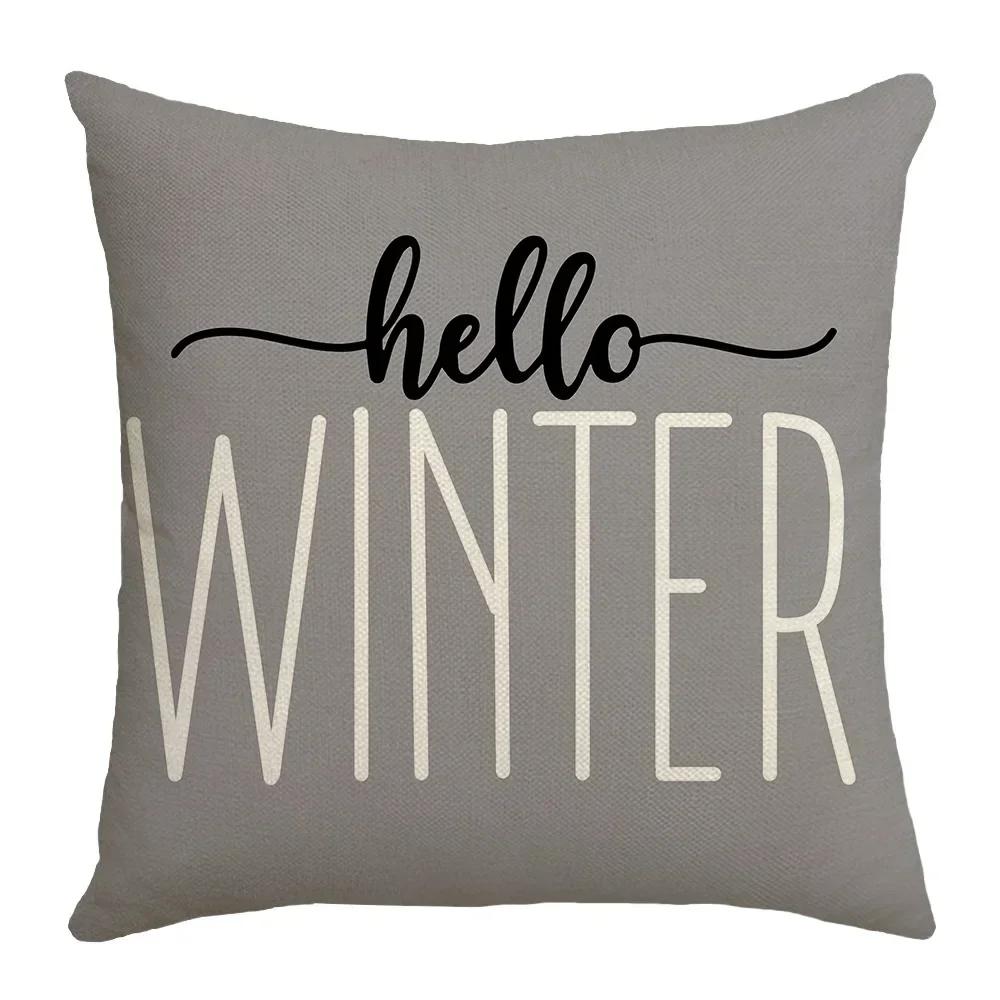 Christmas Decor Pillowcase 35/40/45Cm Holiday Farmhouse Home Decorative Cushion Cover Cute Dwarfs Reindeer 3D Print Pillow Cover