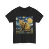 Van Gogh Katzenhemd | Van Gogh Sternennacht Katzenhemd | Vintage Schwarzes Katzenhemd M
