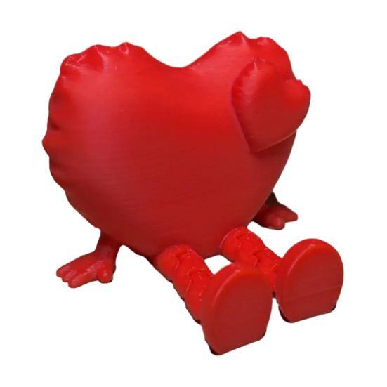 Heart Tabletop Decoration Love Figurine with Articulated Legs, 3D Printed Shape Statue, Legs for Home Office, Romantic Gift Valentine's Day