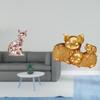 Cat Pig Statue Decorative Figurine Animal Sculpture Art Craft Ornament for Fireplace Desktop Modern