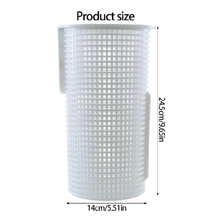 Premium Weatherproof Swimming Pool Pump Basket Replacement 14x24.50cm ABS Construction Great For Enhances Durability