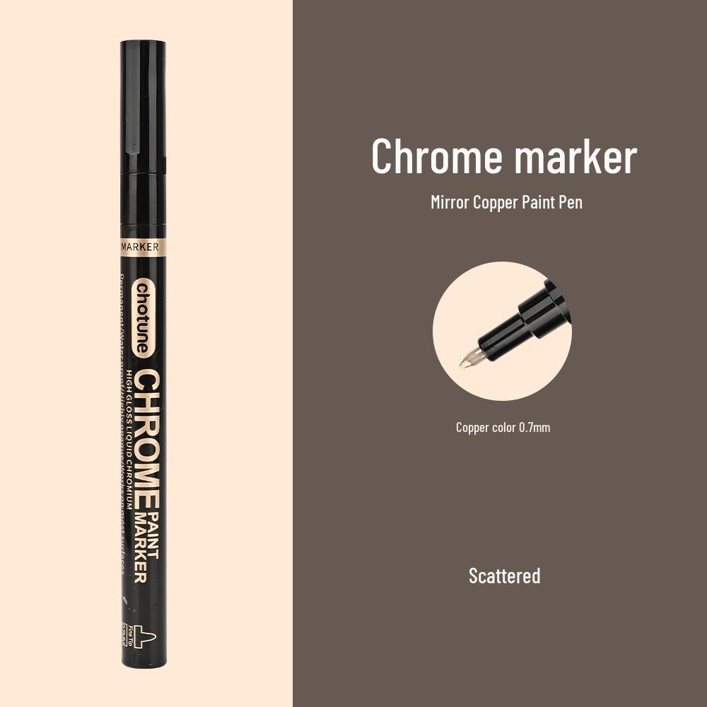 

Хромированный маркер Chotune - Водостойкая электролитическая серебряная краска для DIY выделения 0.7mm Single Bronze