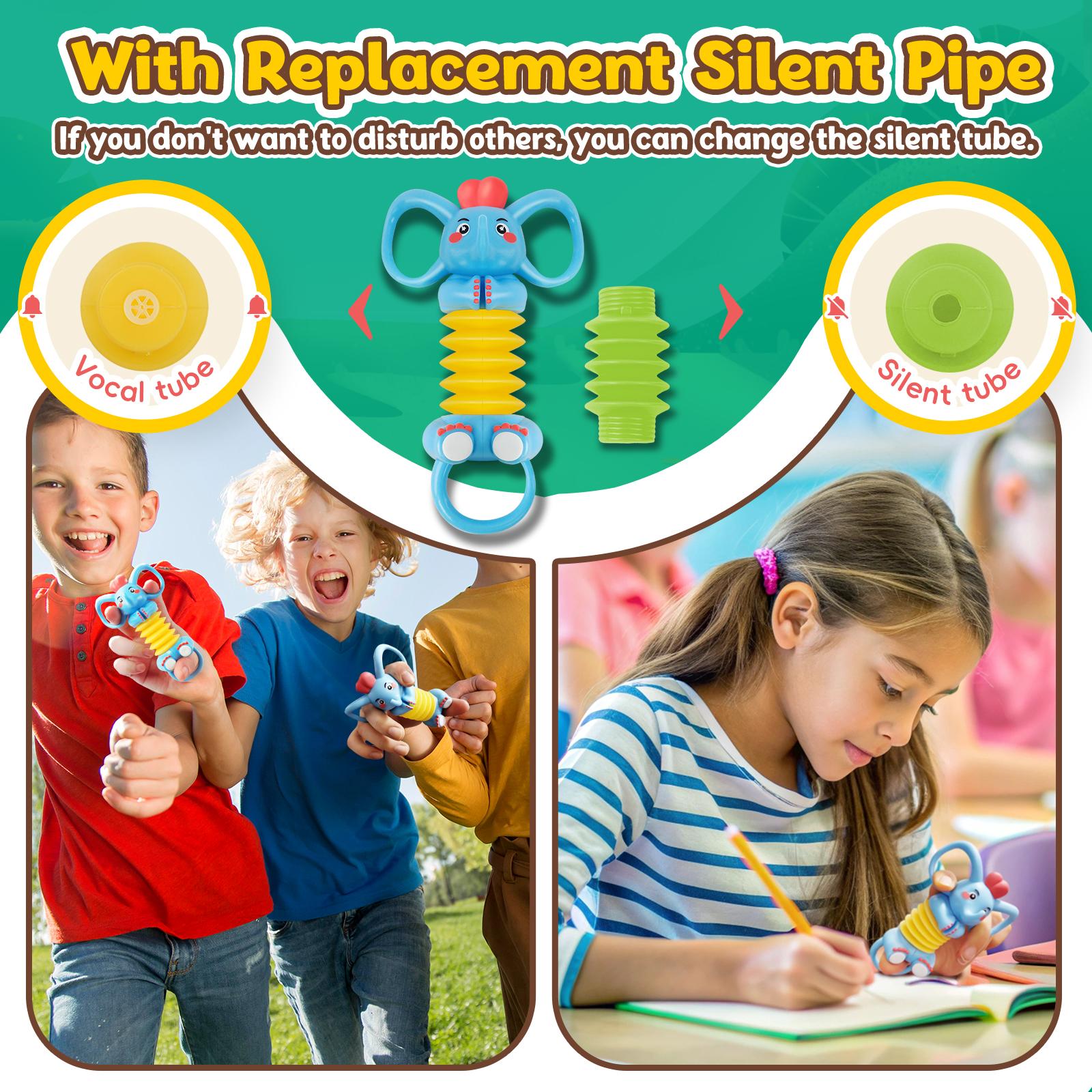 Ooulnee Finger Puppet Fidget Sensory Toys Ollie Cute Kawai Elephant Pop Tube — фото 6