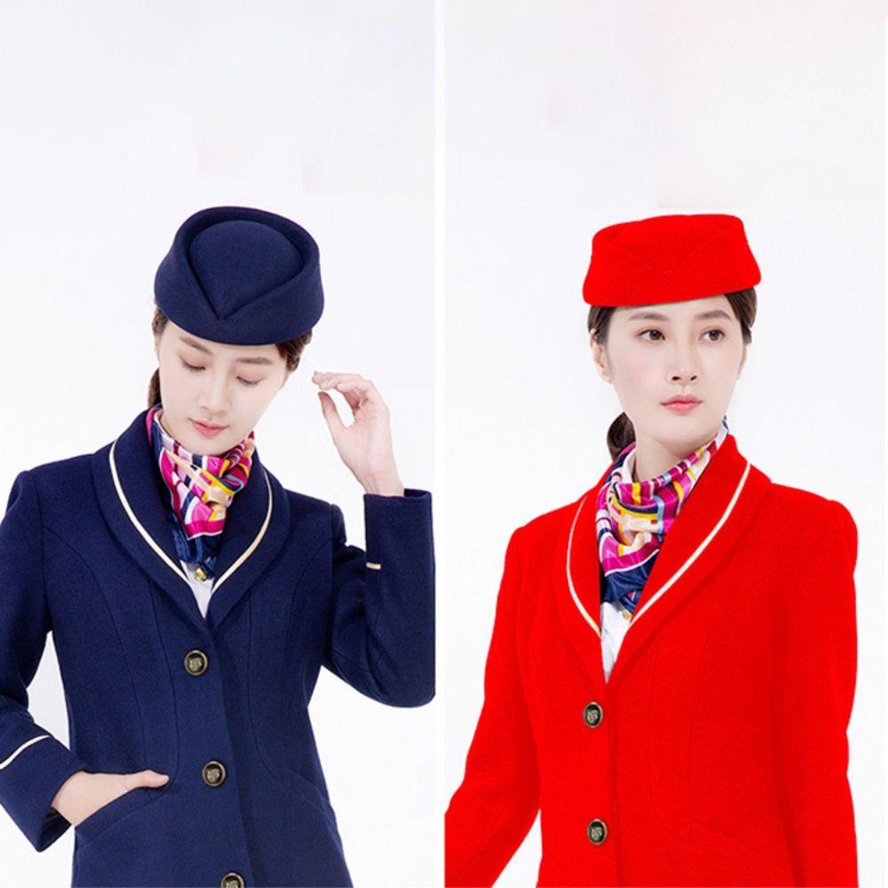 Fashion Stage Performance Beret Hat Cosplay Masquerade Party Airline Stewardess Caps Uniform Caps