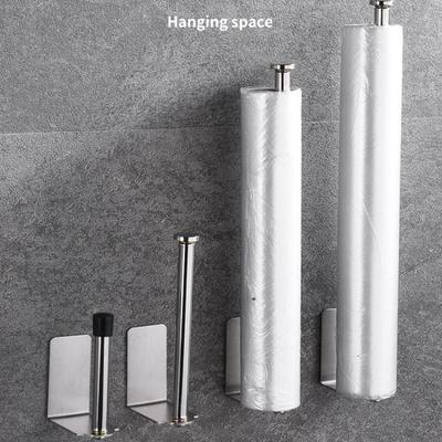 Porte-papier hygiénique mural en acier inoxydable, 1 pièce, accessoire de rouleau de papier de cuisine, porte-serviettes en tissu