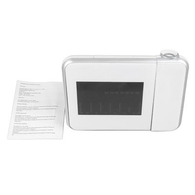 Baltas projekcinis elektroninis laikrodis buitinis nešiojamas stalinis elektroninis žadintuvas su