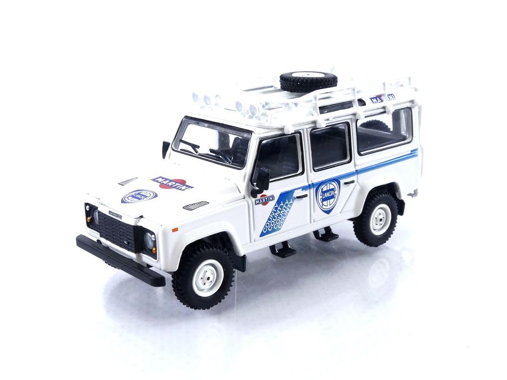 

TrueScale Miniatures MINI GT Scale Land Rover Defender 110 Safari Rally Martini Racing Support Vehicle 1/64 (Left-Hand Drive) белый