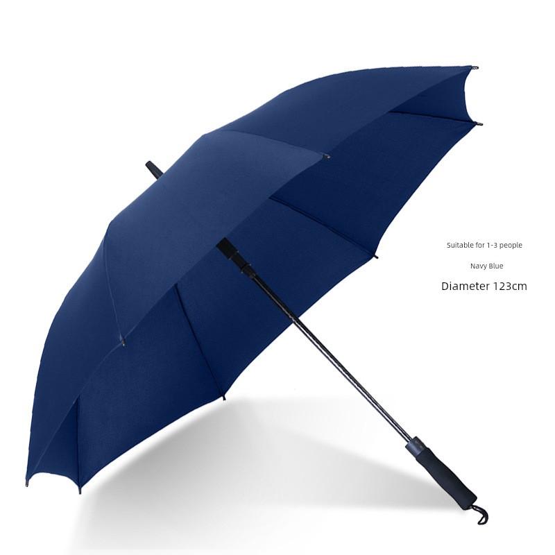 Jieguo Umbrella Golf Long Handle Men's and Women's Large Double Rain Or Shine Dual-Use Automatic Reinforcement Windproof Advertising Printed Logo
