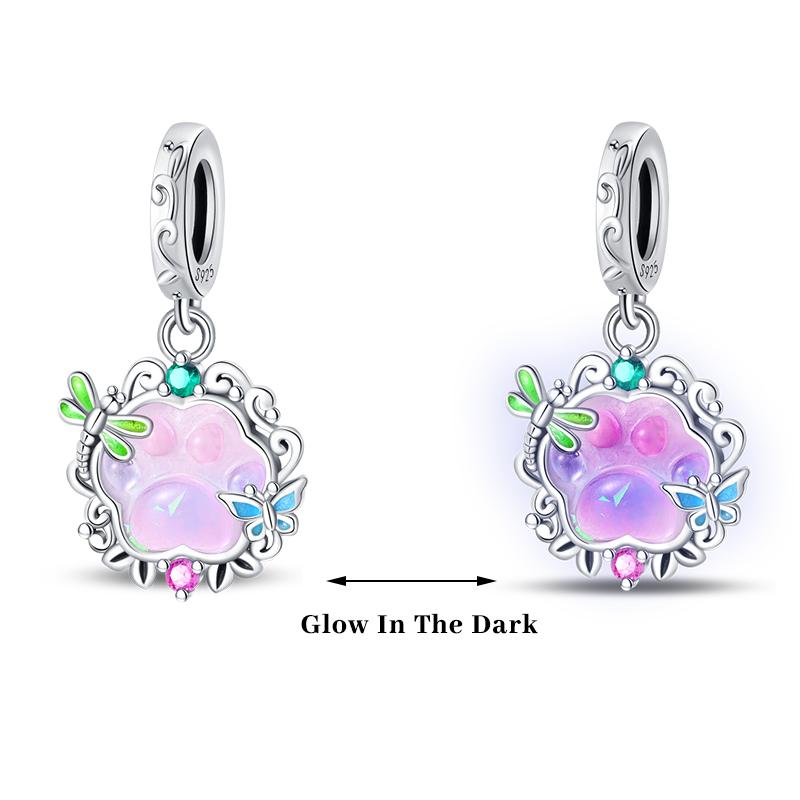 Copper Color Fireflies Bees Stars Turtles Luminous Charms Beads Fit 3Mm Original Bracelets Diy Jewelry Gift