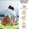 1pc Cartoon Capybara Blanket Lightweight Blanket Throw Blanket For Sofa, Bed, Travel, Camping, Livingroom, Office, Couch, Chair yy251010101